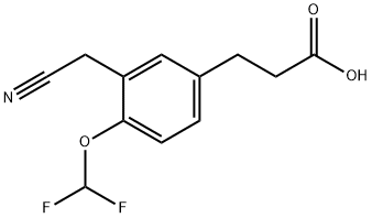 5-(2-Carboxyethyl)-2-(difluoromethoxy)phenylacetonitrile