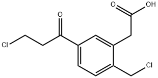 2-(Chloromethyl)-5-(3-chloropropanoyl)phenylacetic acid