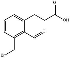 3-(Bromomethyl)-2-formylphenylpropanoic acid