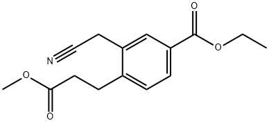 Ethyl 3-(cyanomethyl)-4-(3-methoxy-3-oxopropyl)benzoate