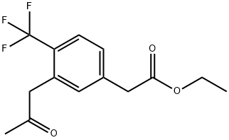 Ethyl 3-(2-oxopropyl)-4-(trifluoromethyl)phenylacetate