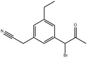 3-(1-Bromo-2-oxopropyl)-5-ethylphenylacetonitrile