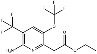 Ethyl 2-amino-5-(trifluoromethoxy)-3-(trifluoromethyl)pyridine-6-acetate