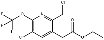 Ethyl 3-chloro-6-(chloromethyl)-2-(trifluoromethoxy)pyridine-5-acetate