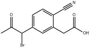 5-(1-Bromo-2-oxopropyl)-2-cyanophenylacetic acid