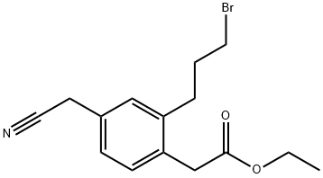 Ethyl 2-(3-bromopropyl)-4-(cyanomethyl)phenylacetate