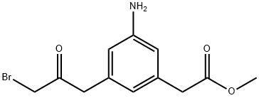 Methyl 3-amino-5-(3-bromo-2-oxopropyl)phenylacetate