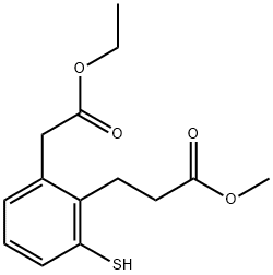 Ethyl 3-mercapto-2-(3-methoxy-3-oxopropyl)phenylacetate