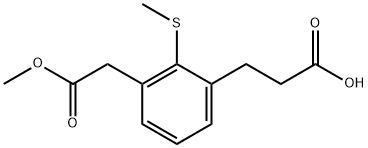 Methyl 3-(2-carboxyethyl)-2-(methylthio)phenylacetate