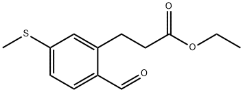 Ethyl 3-(2-formyl-5-(methylthio)phenyl)propanoate