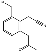 2-(Chloromethyl)-6-(2-oxopropyl)phenylacetonitrile