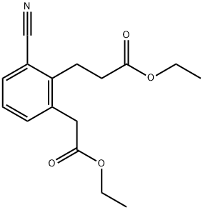 Ethyl 3-cyano-2-(3-ethoxy-3-oxopropyl)phenylacetate