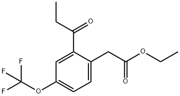 Ethyl 2-propionyl-4-(trifluoromethoxy)phenylacetate