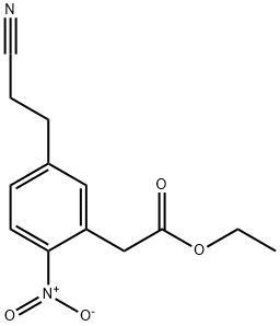 Ethyl 5-(2-cyanoethyl)-2-nitrophenylacetate