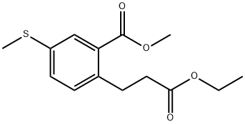 Methyl 2-(3-ethoxy-3-oxopropyl)-5-(methylthio)benzoate