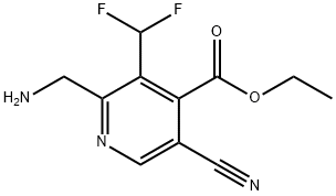 Ethyl 2-(aminomethyl)-5-cyano-3-(difluoromethyl)pyridine-4-carboxylate