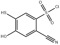 2-Cyano-4-hydroxy-5-mercaptobenzenesulfonylchloride