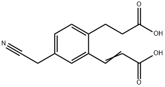 2-(2-Carboxyethyl)-5-(cyanomethyl)cinnamic acid