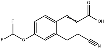 2-(2-Cyanoethyl)-4-(difluoromethoxy)cinnamic acid