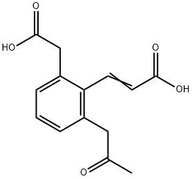 2-(Carboxymethyl)-6-(2-oxopropyl)cinnamic acid