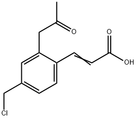 4-(Chloromethyl)-2-(2-oxopropyl)cinnamic acid