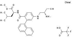 N-[[4-(2-(R)-AMINO-3-MERCAPTOPROPYL)AMINO]-2-NAPHTHYLBENZOYL]LEUCINE METHYL ESTER TRIFLUOROACETATE SALT