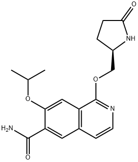 (R)-7-isopropoxy-1-((5-oxopyrrolidin-2-yl)methoxy)isoquinoline-6-carboxamide