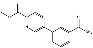 2-Pyridinecarboxylic acid, 5-[3-(aminocarbonyl)phenyl]-, methyl ester