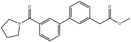 [1,1'-Biphenyl]-3-acetic acid, 3'-(1-pyrrolidinylcarbonyl)-, methyl ester