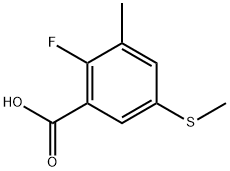 2-Fluoro-3-methyl-5-(methylthio)benzoic acid