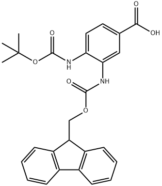 Benzoic acid, 4-[[(1,1-dimethylethoxy)carbonyl]amino]-3-[[(9H-fluoren-9-ylmethoxy)carbonyl]amino]-