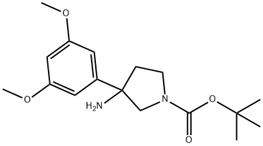 1-Pyrrolidinecarboxylic acid, 3-amino-3-(3,5-dimethoxyphenyl)-, 1,1-dimethylethy