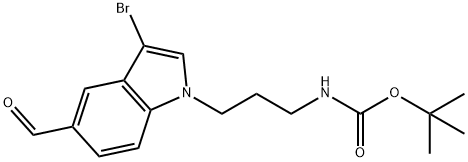 Carbamic acid, N-[3-(3-bromo-5-formyl-1H-indol-1-yl)propyl]-, 1,1-dimethylethyl ester