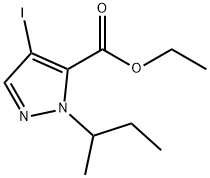 1H-Pyrazole-5-carboxylic acid, 4-iodo-1-(1-methylpropyl)-, ethyl ester