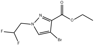 1H-Pyrazole-3-carboxylic acid, 4-bromo-1-(2,2-difluoroethyl)-, ethyl ester