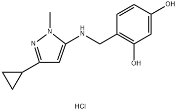 4-{[(3-cyclopropyl-1-methyl-1H-pyrazol-5-yl)amino]methyl}benzene-1,3-diol