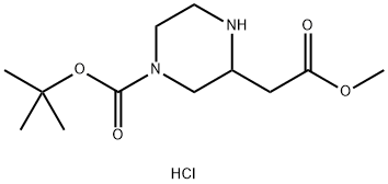 tert-Butyl 3-(2-methoxy-2-oxoethyl)piperazine-1-carboxylate hydrochloride