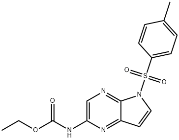 Carbamic acid,N-[5-[(4-methylphenyl)sulfonyl]-5H-pyrrolo[2,3-b]pyrazin-2-yl]-, ethyl este