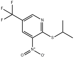 3-nitro-2-(propan-2-ylsulfanyl)-5-(trifluoromethyl)pyridine