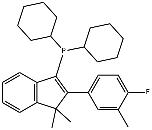dicyclohexyl[2-(4-fluoro-3-methylphenyl)-1,1-dimethyl-1H-inden-3-yl]Phosphine