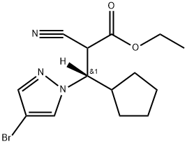 ethyl 3-(4-bromo-1H-pyrazol-1-yl)-2-cyano-3-cyclopentylpropanoate