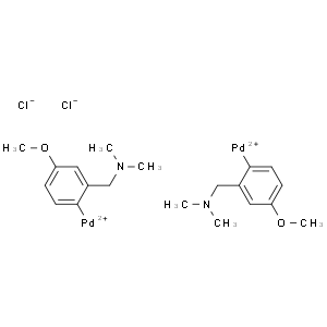 二-μ-氯代双[2-[(二甲基氨基)甲基]-4,6-二甲氧基苯基-C,N]二钯(II)