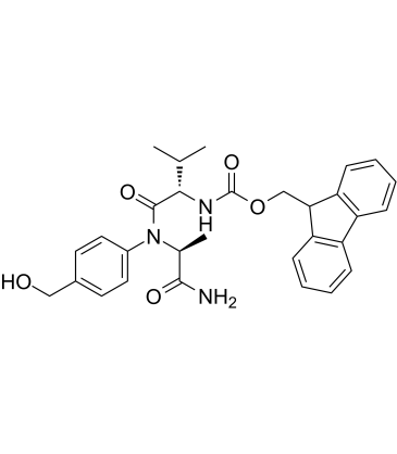 (9H-Fluoren-9-yl)methyl ((S)-1-(((S)-1-((4-(hydroxymethyl)phenyl)amino)-1-oxopropan-2-yl)amino)-3-methyl-1-oxobutan-2-yl)carbamate