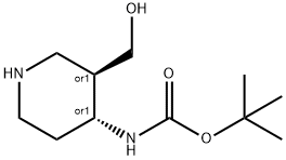 tert-butyl N-[(3S,4S)-rel-3-(hydroxymethyl)-4-piperidyl]carbamate
