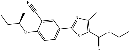 5-Thiazolecarboxylic acid, 2-[3-cyano-4-[(1R)-1-methylpropoxy]phenyl]-4-methyl-, ethyl ester