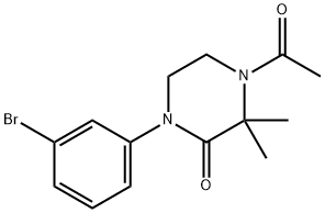 4-acetyl-1-(3-bromophenyl)-3,3-dimethylpiperazin-2-one