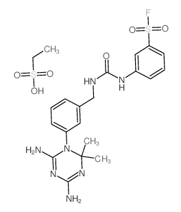 Metanilyl fluoride, N-[[m- (4, 6-diamino-2,2-dimethyl-s-triazin-1(2H)-yl)benzyl]carbamoyl]-, monoethanesulfonate