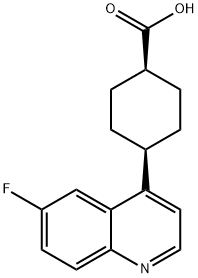 Cyclohexanecarboxylic acid,4-(6-fluoro-4-quinolinyl)-,cis-