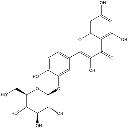 4H-1-Benzopyran-4-one, 2-(3-(beta-D-glucopyranosyloxy)-4-hydroxyphenyl)-3,5,7-trihydroxy-