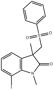 7-碘-1,3-二甲基-3-((苯磺酰基)甲基)吲哚啉-2-酮